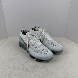 Nike Air VaporMax Flyknit Explorer Light 849557-104 White Copper Blue Women's 10